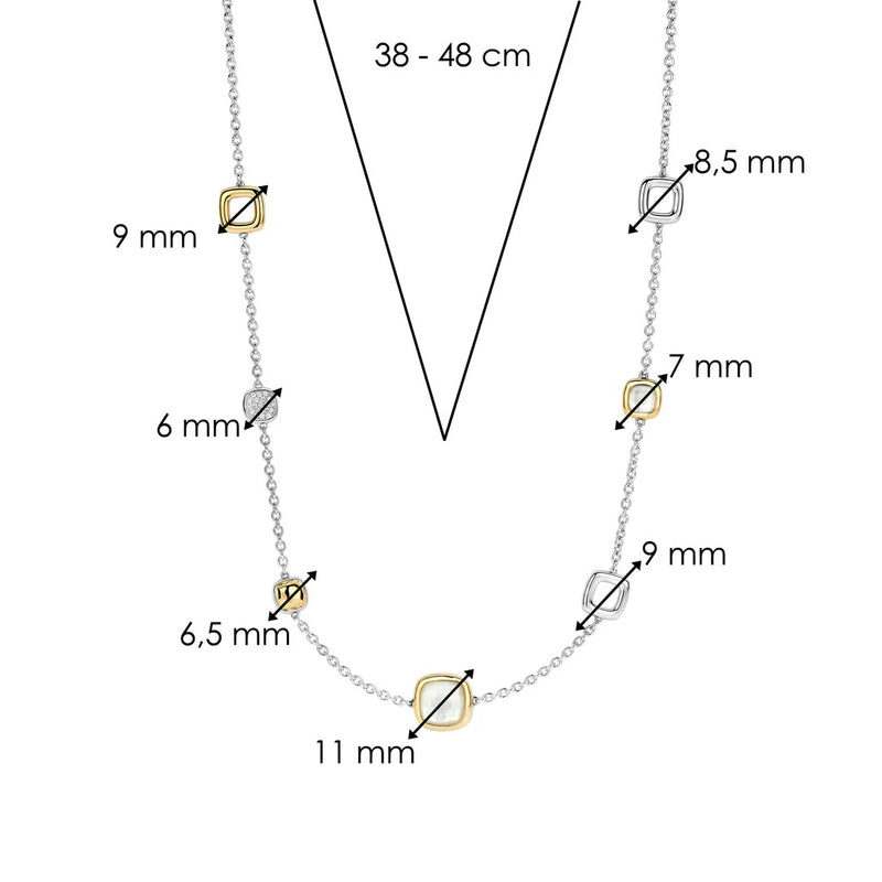Milano Charm Necklace - Silver/Gold - 34080MW/42