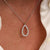 Classic Soft Oval Zirconia Necklace - Silver/Gold