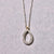 Classic Soft Oval Zirconia Necklace - Silver/Gold