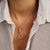 Organic Open Zirconia Necklace - Silver/Gold