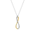 Organic Open Zirconia Necklace - Silver/Gold
