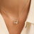 Zirconia Double Circle Necklace - Gold/Silver