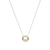 Zirconia Double Circle Necklace - Gold/Silver