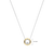 Zirconia Double Circle Necklace - Gold/Silver