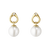 Magic Pearl & Diamond Earrings - Gold - 3519643