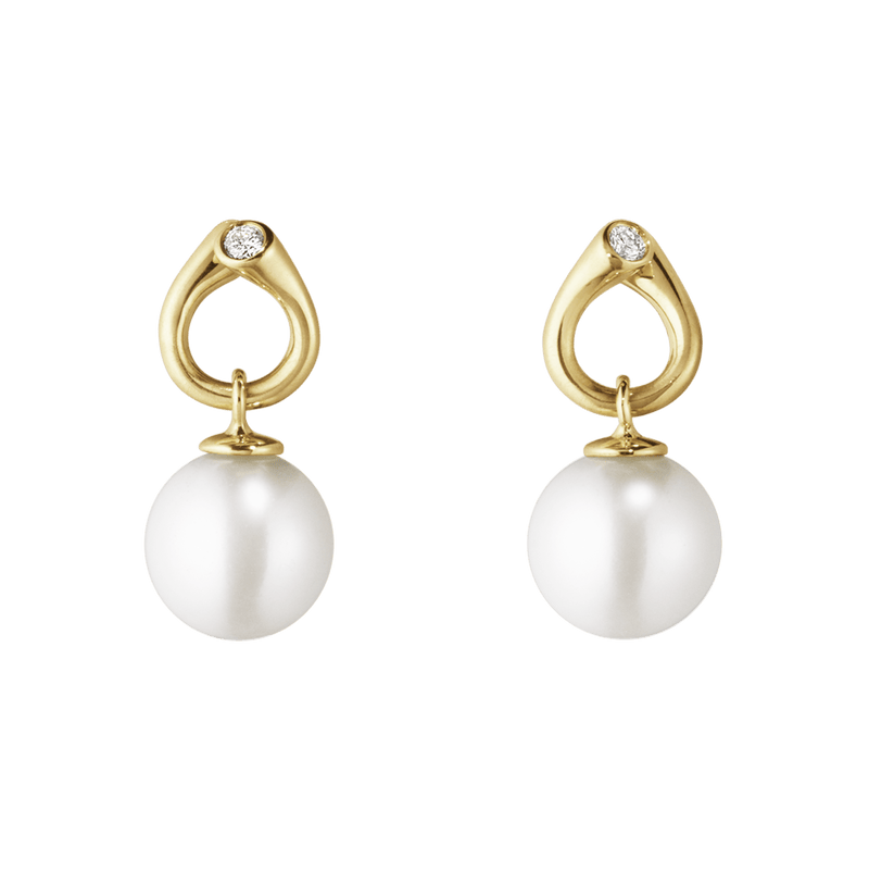 Magic Pearl & Diamond Earrings - Gold - 3519643