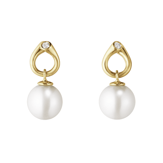Magic Pearl & Diamond Earrings - Gold - 3519643