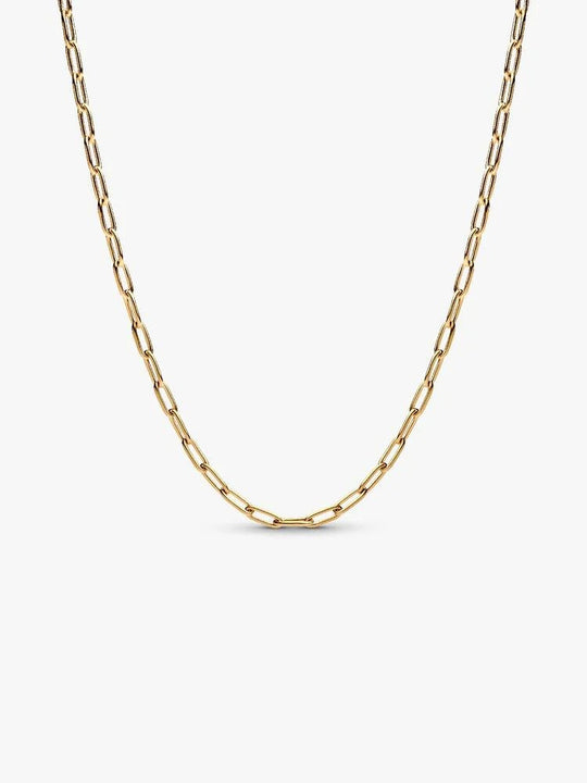 Elongated Link Chain Necklace - 14ct Gold Plated - 363416C00-70