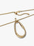 Organically Shaped Stone-Set Statement Pendant Necklace - 14ct Gold Plated
