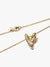 Heart Pendant Necklace with Cubic Zirconia - 14ct Gold Plating
