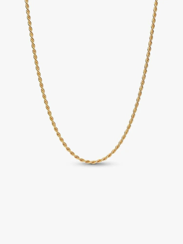 Rope Chain Necklace - 14ct Gold Plating