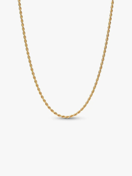 Rope Chain Necklace - 14ct Gold Plating