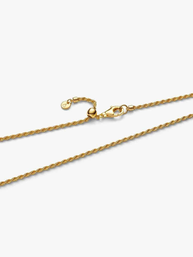 Rope Chain Necklace - 14ct Gold Plating