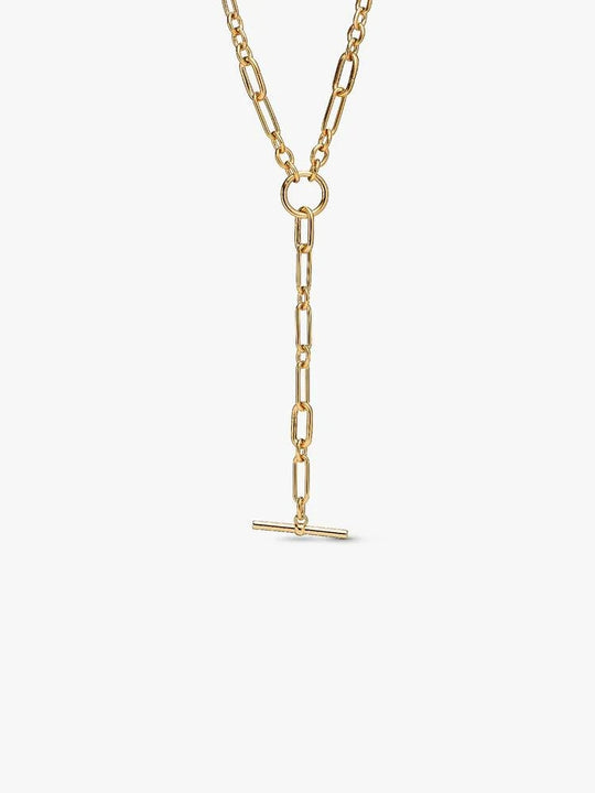 Link Chain Y-Necklace - 14ct Gold Plated
