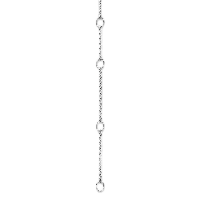 Milano Pavé Heart Necklace - Silver - 3899ZI/42