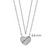 Milano Pavé Heart Necklace - Silver - 3899ZI/42