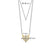 Milano Pavé Heart Necklace - Gold - 3899ZY/42