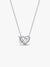 Entwined Heart & Butterfly Pendant Necklace - Sterling Silver - 394477C01-45