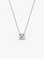 Sparkling Lucky Clover Pendant Necklace - Sterling Silver - 394502C01-45
