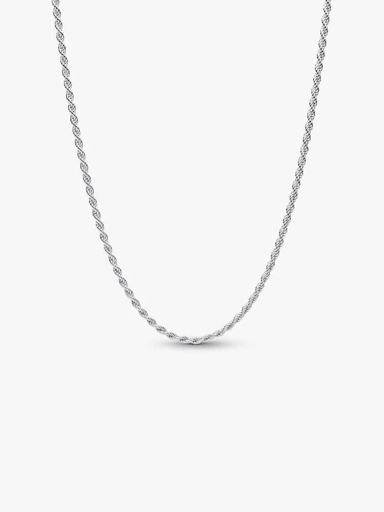 Rope Chain Necklace - Sterling Silver