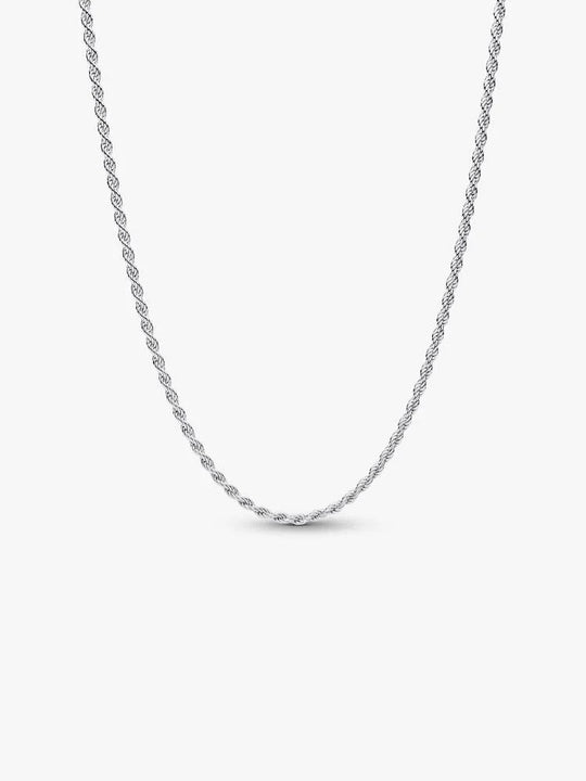 Rope Chain Necklace - Sterling Silver