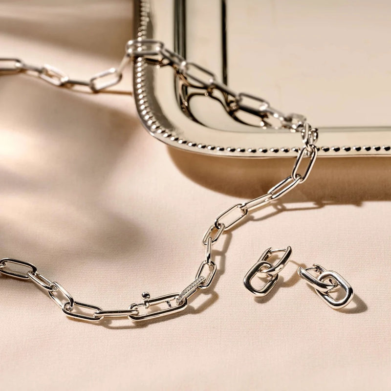Closed Forever Chain Necklace - Silver