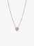 Elevated Heart Necklace - Silver/Pink - 398425C02