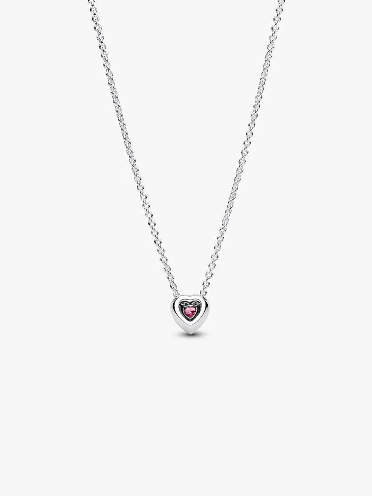 Elevated Heart Necklace - Sterling Silver