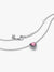 Elevated Heart Necklace - Silver/Pink - 398425C02