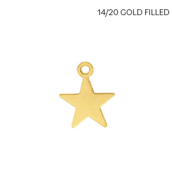 14ct Yellow Gold Filled Star Charm