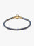 Blue Cord Box Chain Bracelet - 14ct Gold Plating