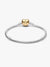 Heart Clasp Snake Chain Bracelet - Sterling Silver, 14ct Gold Plating