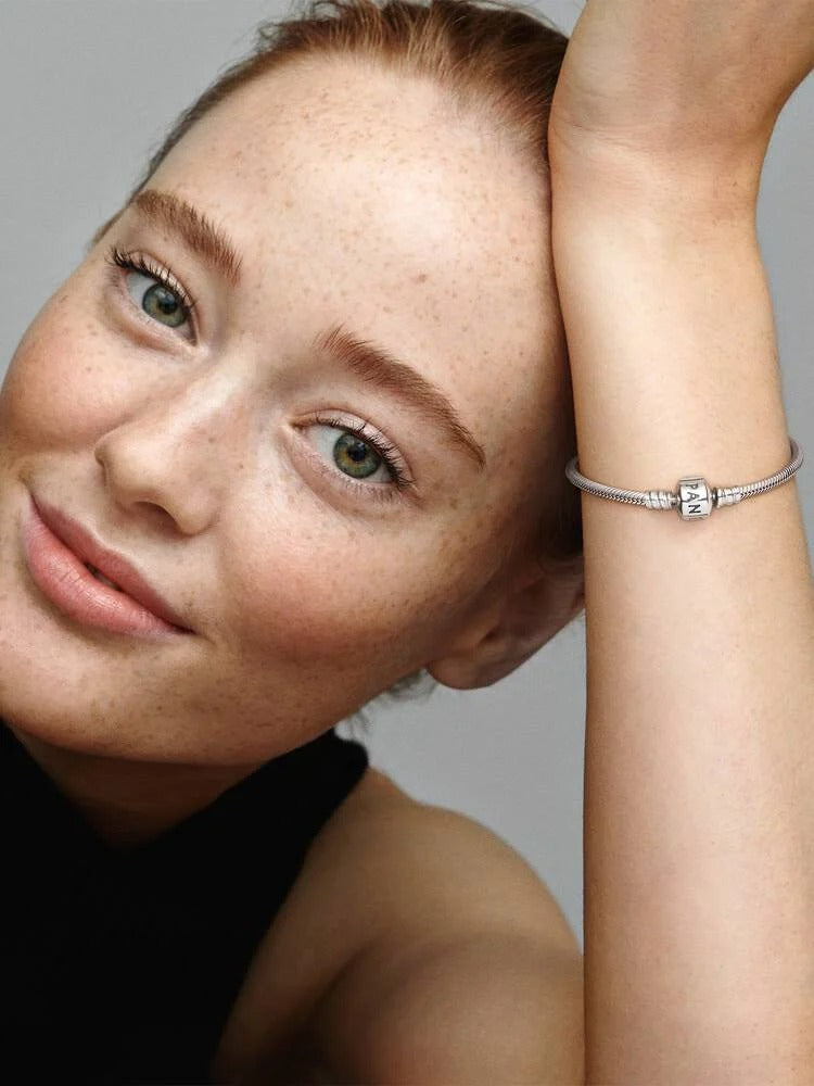 Barrel Clasp Snake Chain Bracelet - Sterling Silver