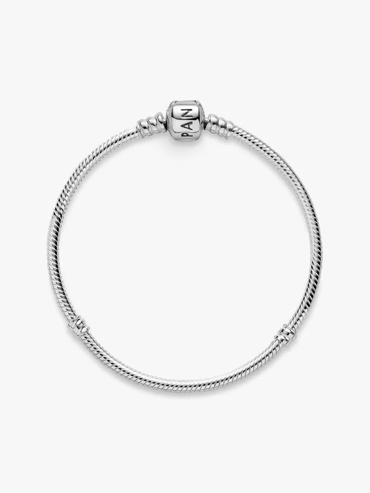 Barrel Clasp Snake Chain Bracelet - Sterling Silver