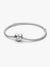 Heart Clasp Snake Chain Bracelet - Sterling Silver