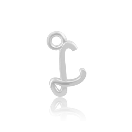 Initial L Alphabet Charm - Sterling Silver