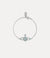 Mini Bas Relief Chain Bracelet - Silver/Aqua Bohemica - 61020051-02P763