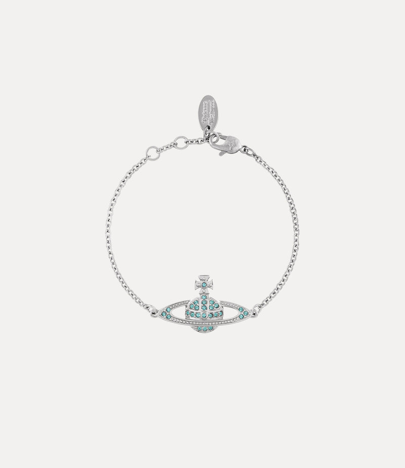Mini Bas Relief Chain Bracelet - Silver/Aqua Bohemica - 61020051-02P763