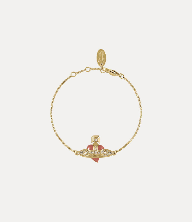New Diamante Heart Bracelet - Gold/Rose - 6102021T-02RA16