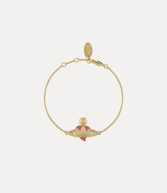 New Diamante Heart Bracelet - Gold/Rose - 6102021T-02RA16