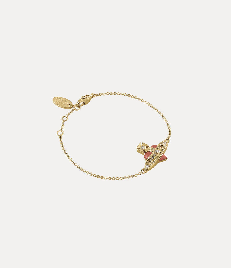 New Diamante Heart Bracelet - Gold/Rose - 6102021T-02RA16