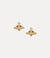 New Diamante Heart Earrings - Gold/Rose - 6201033K-02RA16