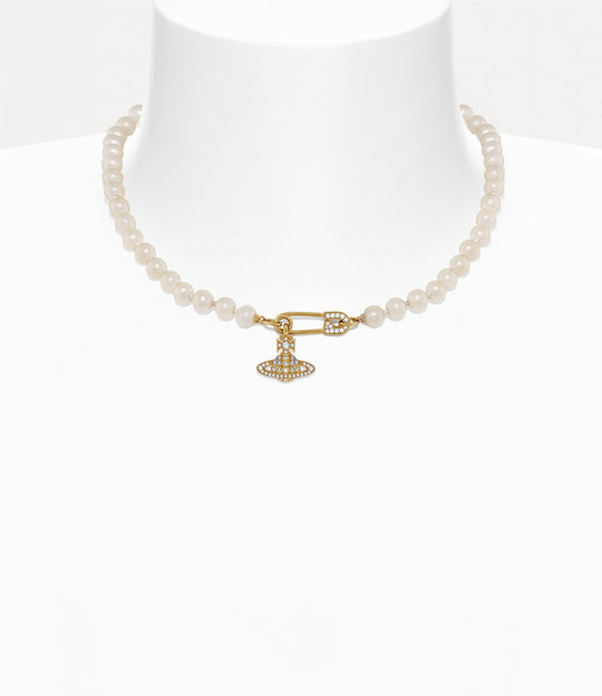 Lucrece Pearl Necklace - Yellow Gold - 63010072-02R233-IM