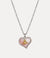 Petra Pendant - Silver/Gold/Coral - 63020103-02P659