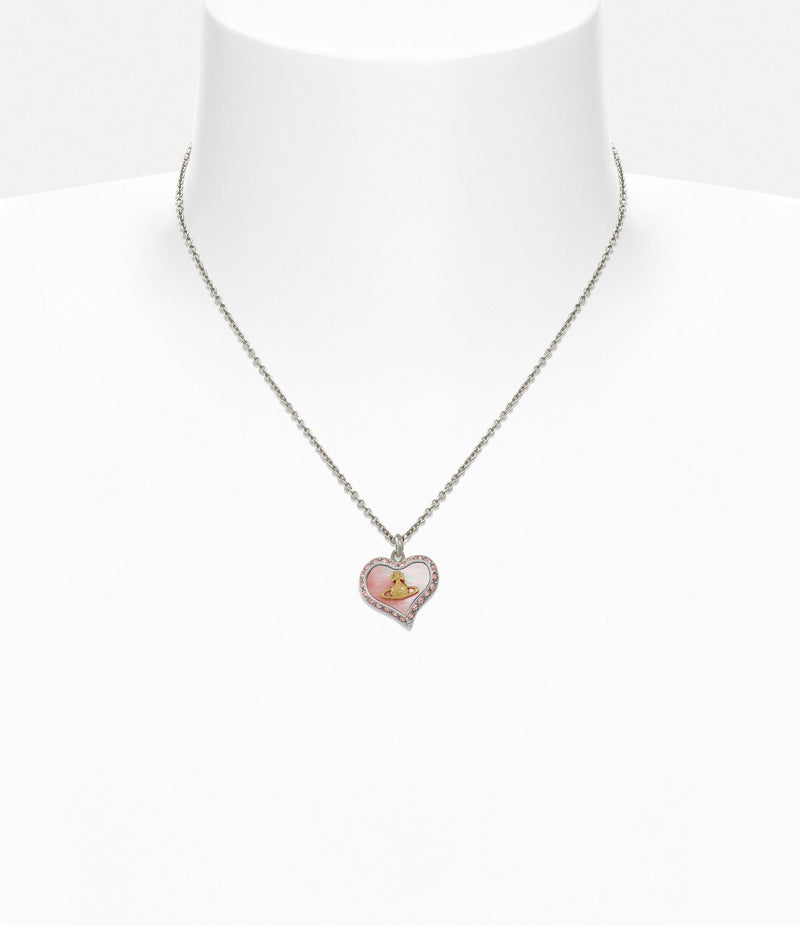 Petra Pendant - Silver/Gold/Coral - 63020103-02P659