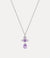Ismene Drop Pendant - Silver/Lavender - 630203D5-02P782