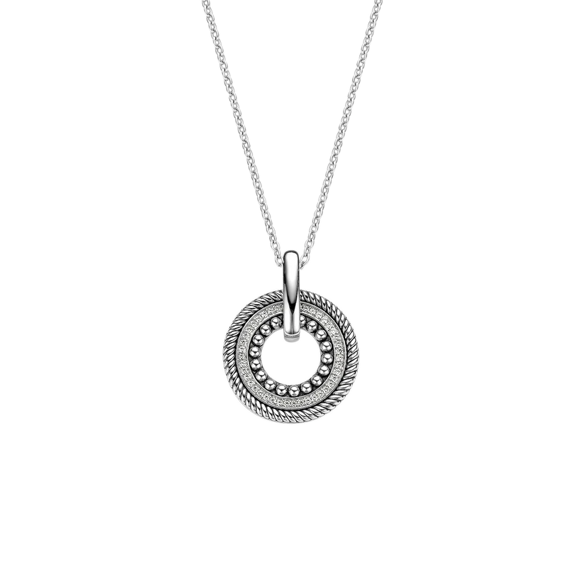 Structure Circle Necklace - L model - Silver - 6710ZI