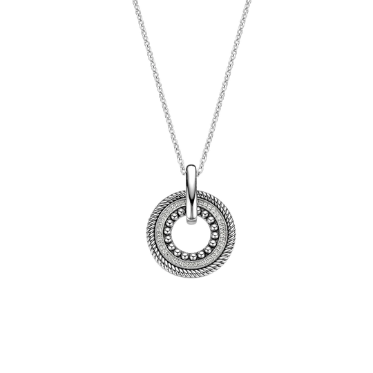 Structure Circle Necklace - L model - Silver - 6710ZI