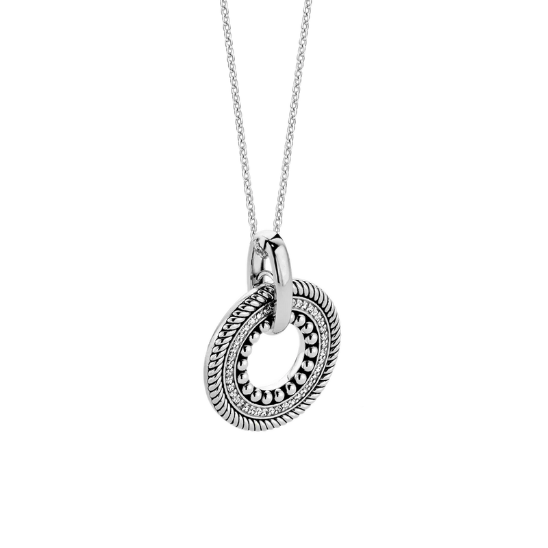 Structure Circle Necklace - L model - Silver - 6710ZI