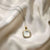 Zirconia Cushion Pearl Necklace with Pendant - Silver/Gold